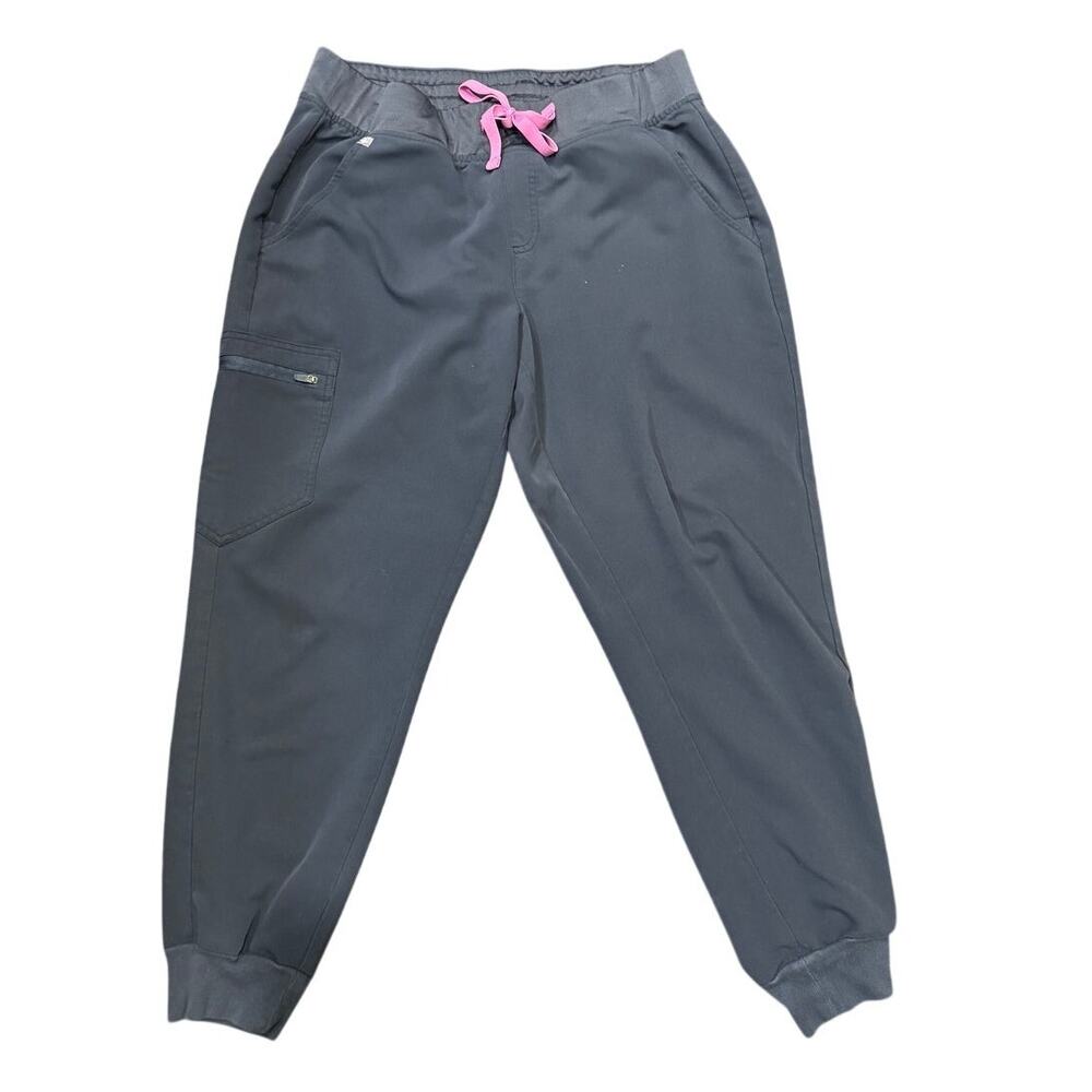 FIGS Women's Zamora Jogger Charcoal Gray Workwear Medical Scrub Pant Size Large